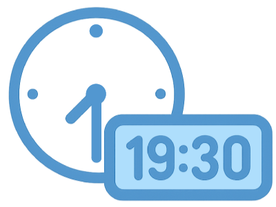 水曜19時30分までの診療を伝える画像